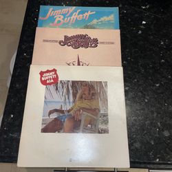 Lot Of 3 Jimmy Buffet Vinyls Vintage Volcano A1A  Changes In Latitude