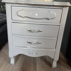 Grey Shabby chic nightstand