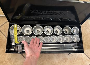 PITTSBURGH SAE Jumbo Heavy Duty with 1” Drive Socket Set, 21-Piece