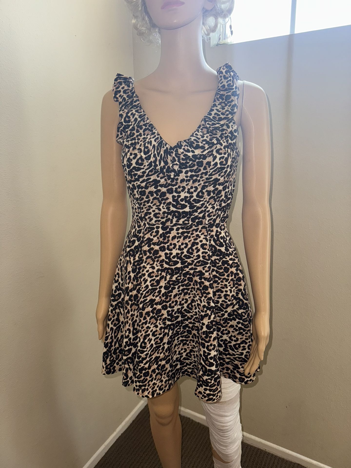 Cheetah Print Crystal Doll Dress - Size 3