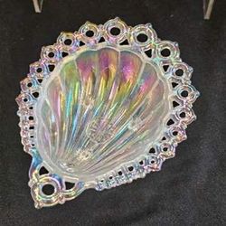 Fenton Glassware Scalloped Iridescent Dish 