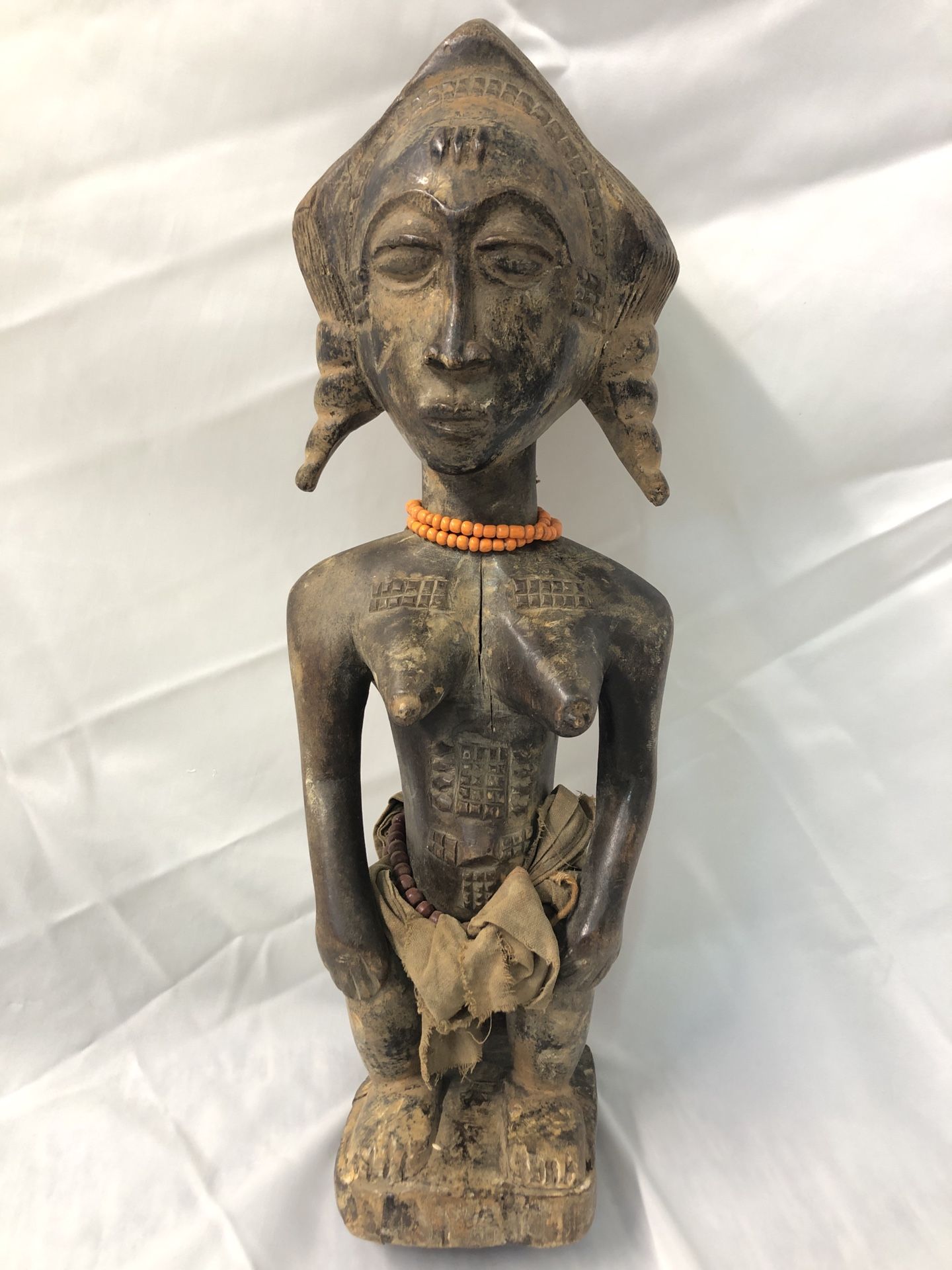 Antique 19th century African carved tribal Fertility ancestor figure