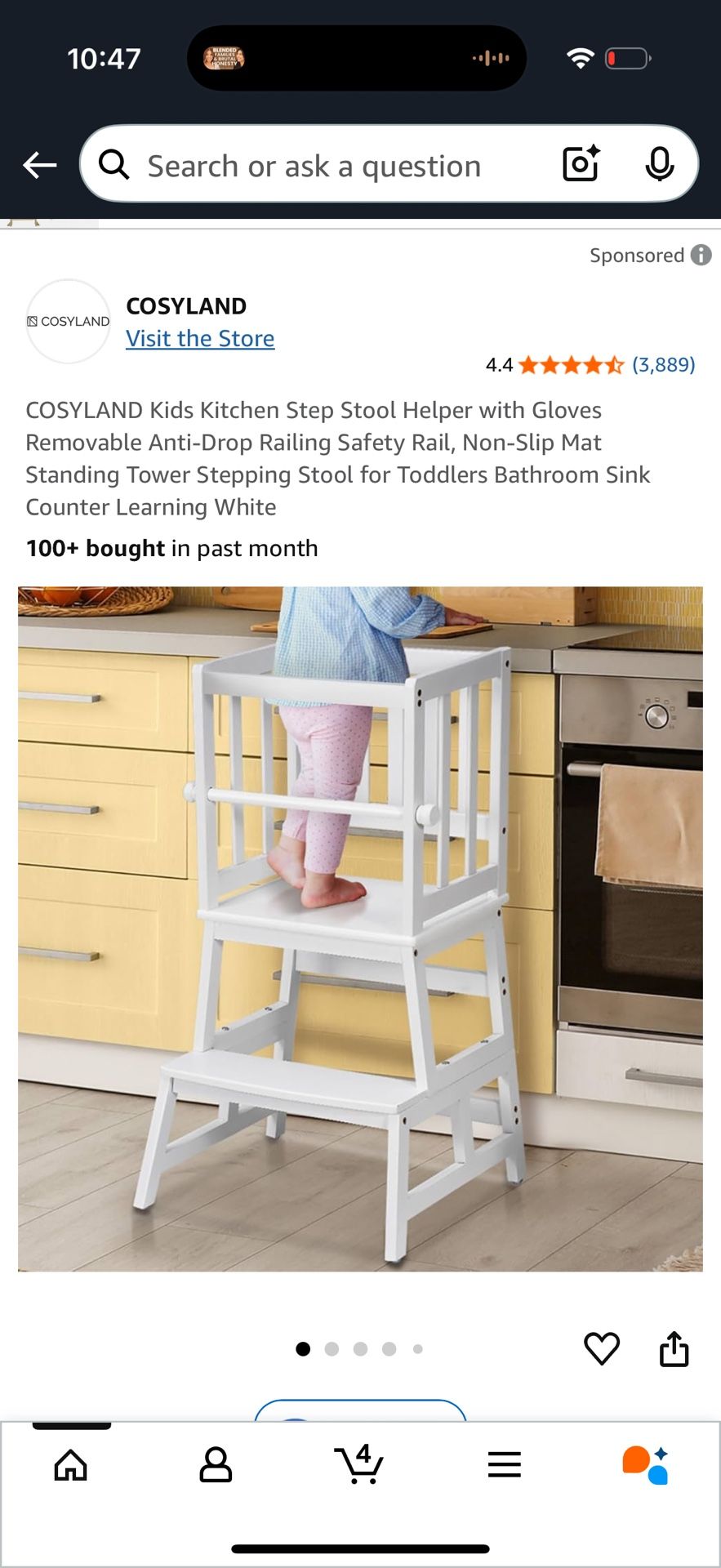 New White Toddler Tower
