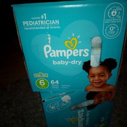 Pampers Baby Dry Size 6 64 Count Two Boxes Brand New Unopened 20 Bucks Each
