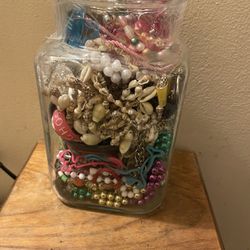 jewelry-beads by the jar$10.