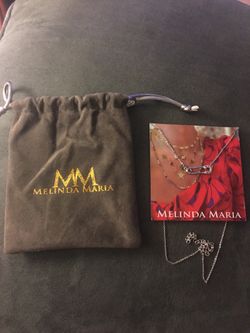 Melinda Maria Safety Pin silver necklace