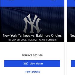 Yankees Tickets 6/20 Baltimore Judge Superman Bobblehead
