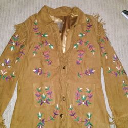Suede Jacket Embroidered 