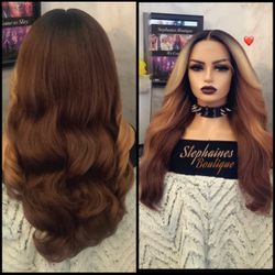Human Hair Blended Lace Front Wig 