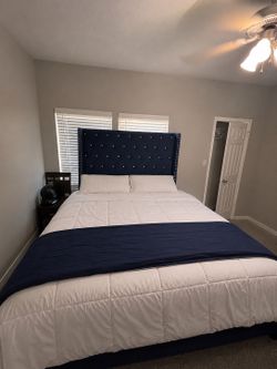 King size bed with mattress and box spring included