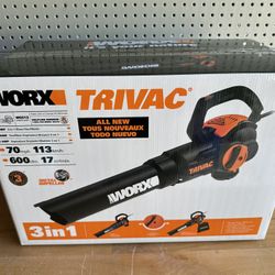 Worx Trivac 3 In 1 Leaf Vac And Blower NIB