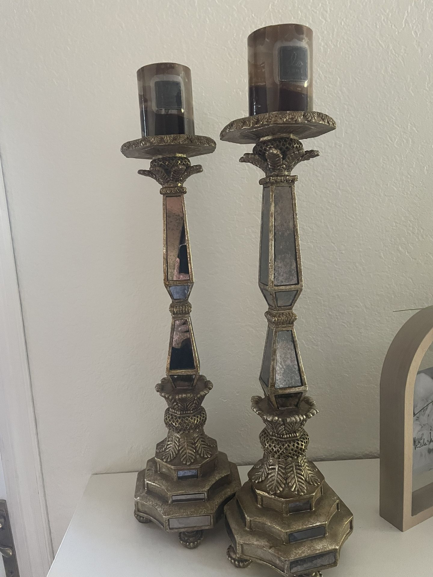 4 Candle Holders + Candles