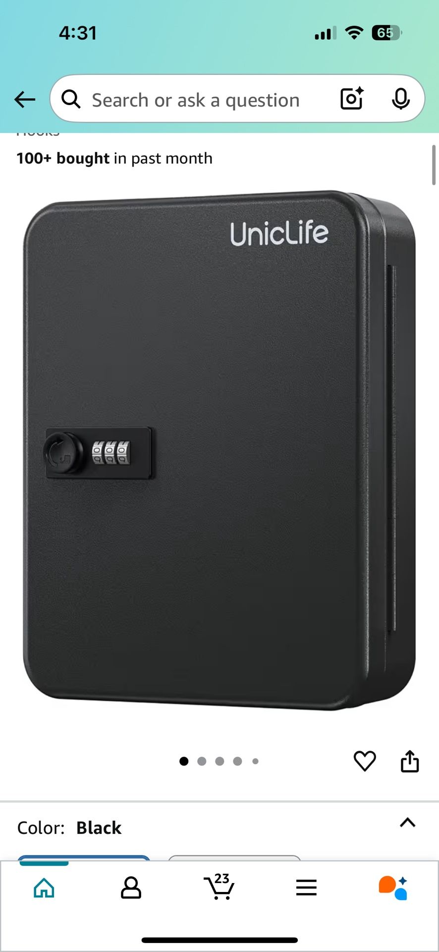 48 Position Key Cabinet with Combination Lock Resettable Black Digital ...