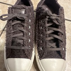 Dark Purple Fur Medium Platform Uggs