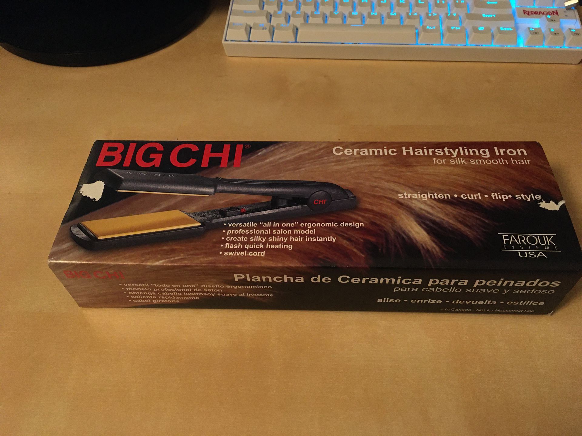 NEW Big Chi 2-Inch ceramic flat iron hair straightener