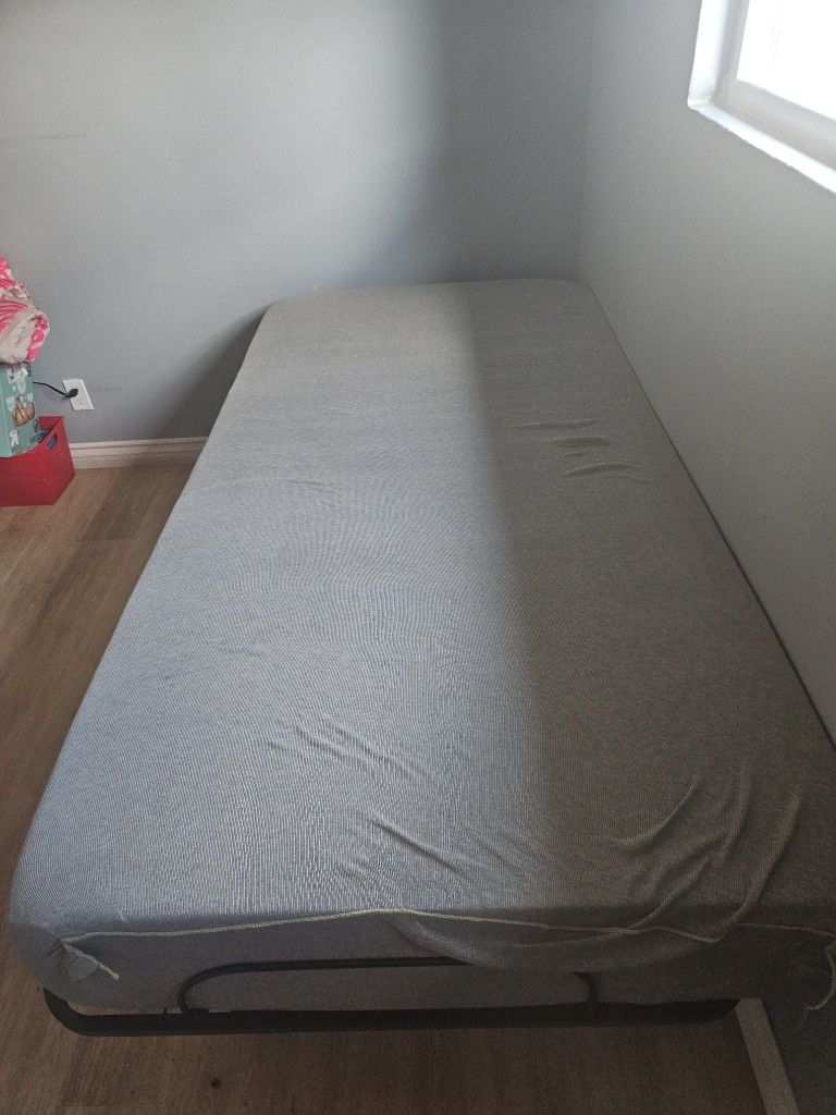 Electric Twin Size Bed Frame With Mattress