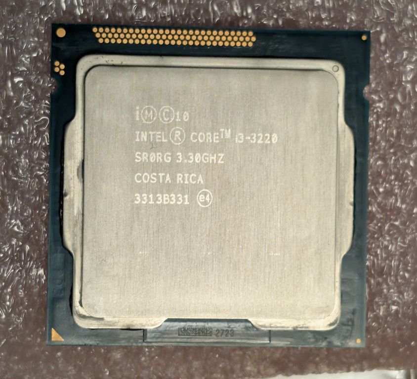 Intel 3rd gen Core i3-3220 CPU - 2c/4t, 3.3GHz, 3MB cache, 55W, LGA1155