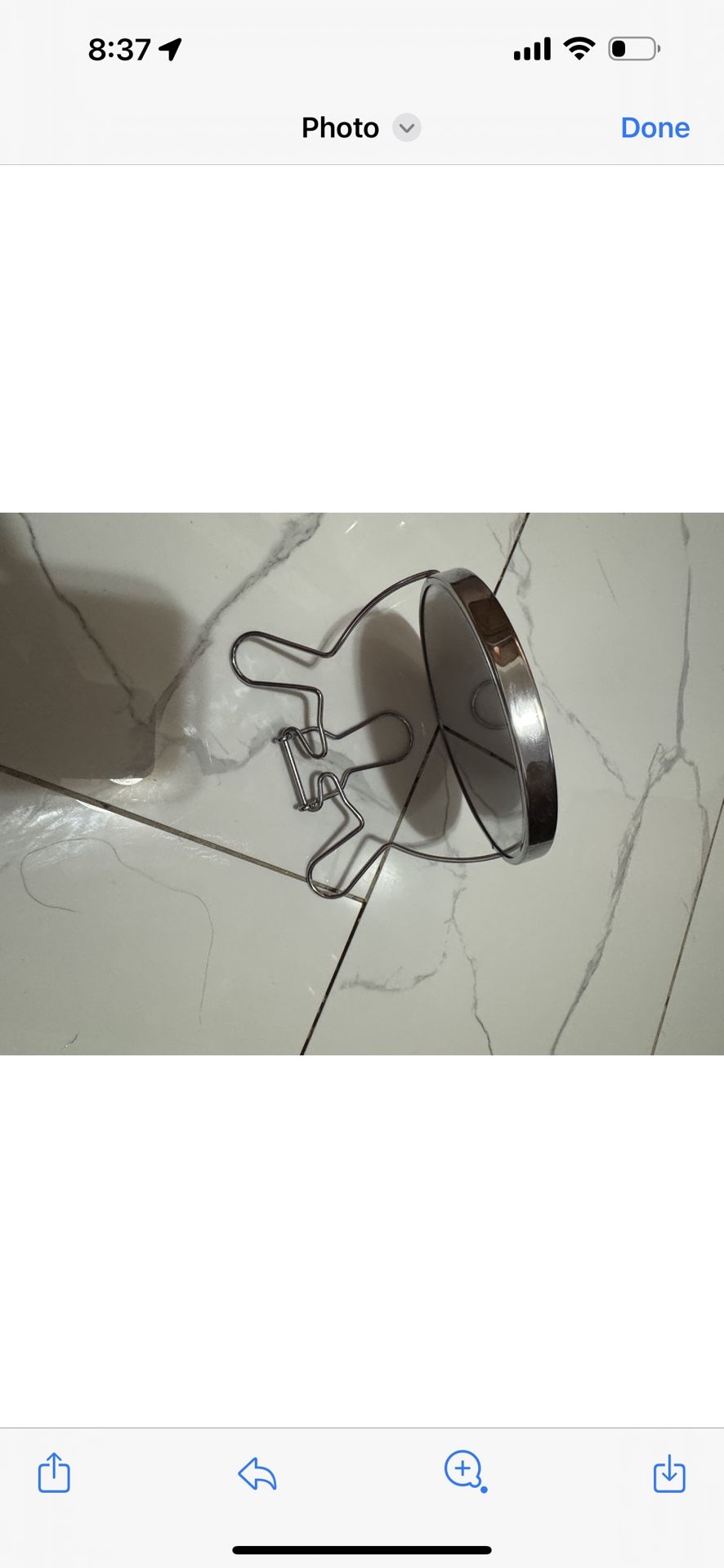 Stainless Steel Adjustable Makeup Mirror with Stand