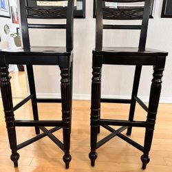 Table/Bar Stools, Solid Heavy Wood 