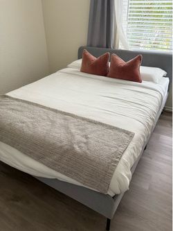 Grey ikea bed