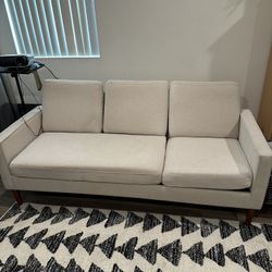 Modern Beige 3-Seater Sofa