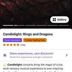 Candlelight Concert Rings and Dragons 4/26 