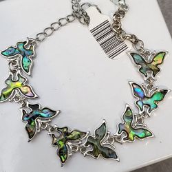 Genuine Abalone Butterfly Bracelet 