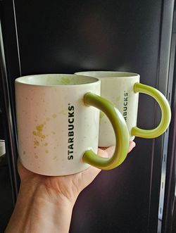 💚 NWT Starbucks 2026 Spring Ceramic Splatter Collectible Mug 12oz