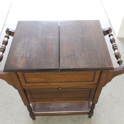 Antique Sewing Chest w Casters