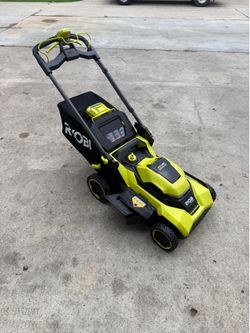 Ryobi 21in self propelled lawnmower w/6ah and charger