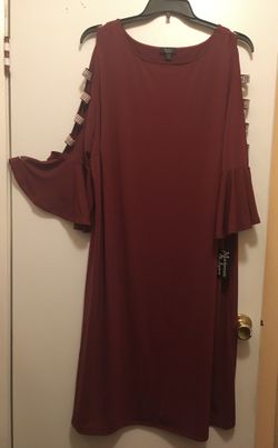 Mackenzie And James Burgundy Dress