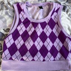 Purple Sweater Vest 
