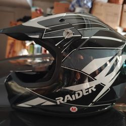 Raider GX3 MX Full-Face Youth Off Road Helmet, Medium, Black