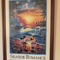 Disney Christian Riese Lassen "Seaside Romance" Framed Art Poster