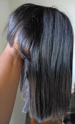 Black Straight Bob Wig W/ Bangs