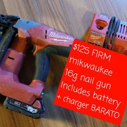 Milwaukee Barata. Yours For $125. 16g Trim  Carpentry Nail Gun. Retails For $300+