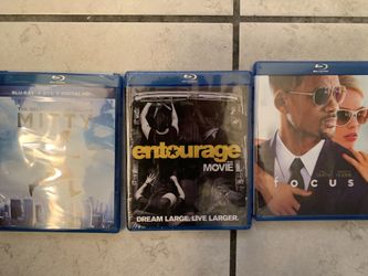 The secret life of Walter Mitty,Entourage the Movie, Focus Blu-ray Movies