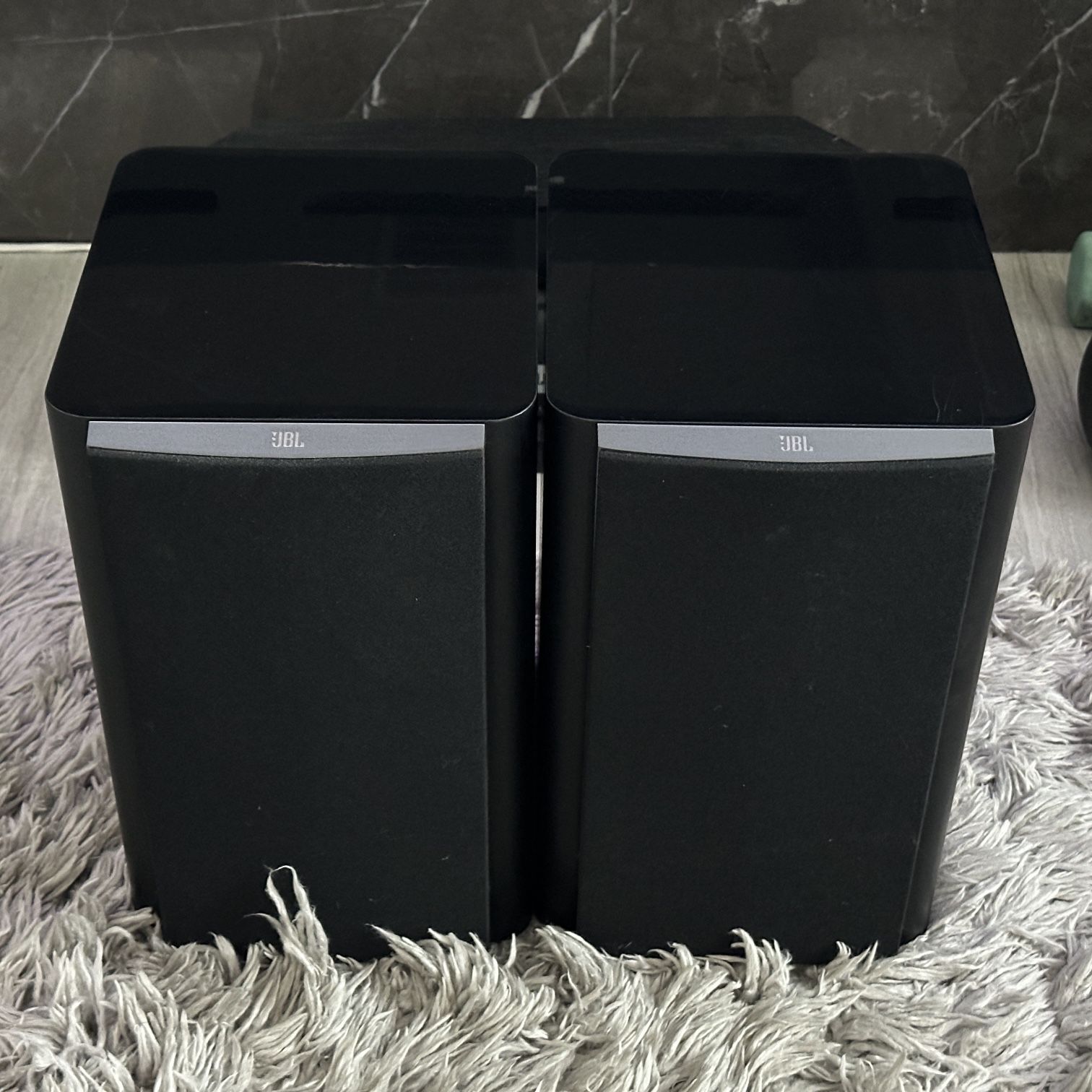 2) - JBL Studio 230 Piano Black Bookshelf Speakers Home Sound 