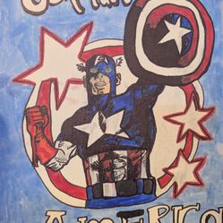 Captain America Drawing Artist 11yrs Old