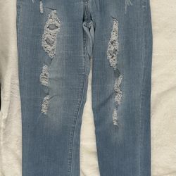 Women’s Denim Distressed Blue Jeans  Sz 13  