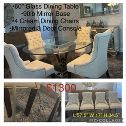 Table Chairs Mirror