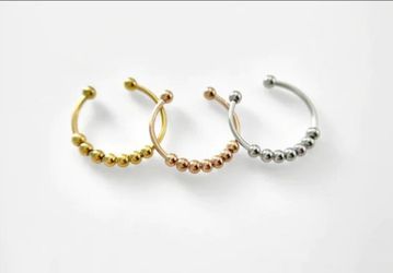 Fidget Bead Rings / Stainless steel