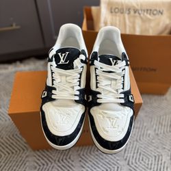 Louis Vuitton White and Navy Blue