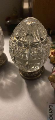 Annual Egg (Sterling or Silverplate Base) by WATERFORD CRYSTAL