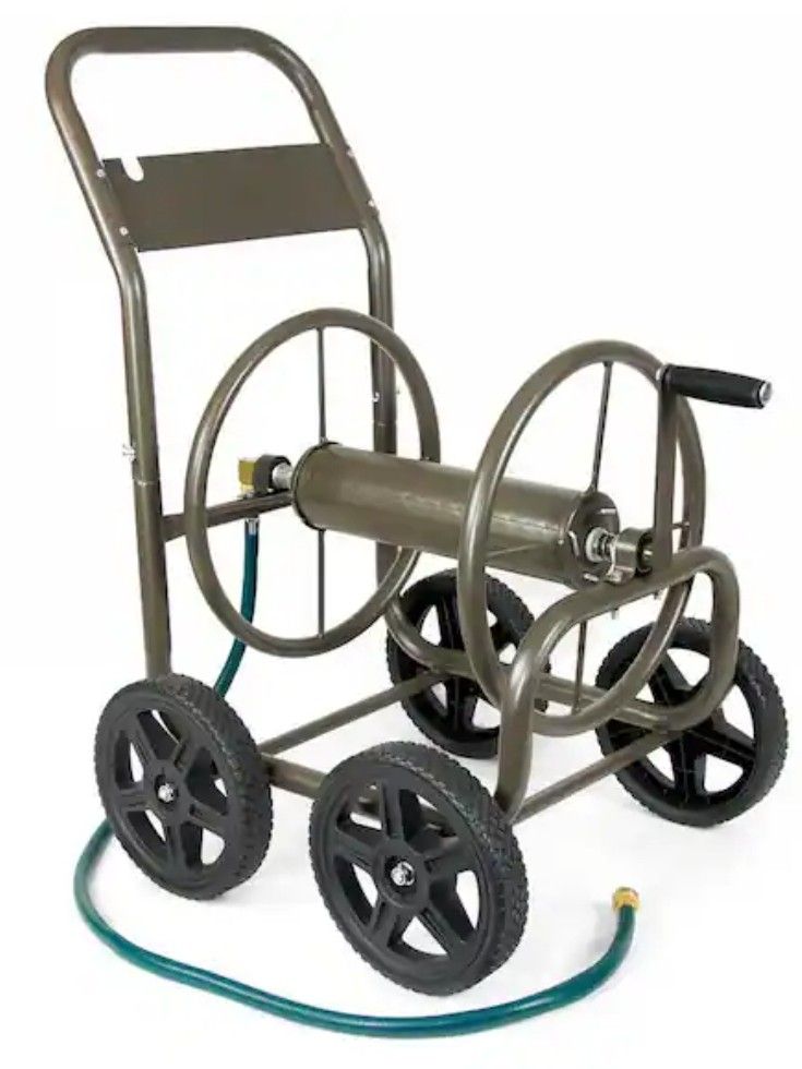 HAMPTON BAY 250 ft. 4-Wheel Garden Water Hose Cart