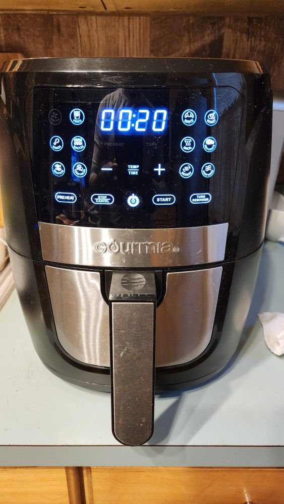 Gourmia Air Fryer 6 QT Digital – Guided Cooking with 12 One‑Touch Presets, FryForce 360 Large XL Basket, Touchscreen, Dishwasher‑Safe Accessories, Hea