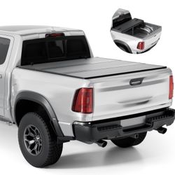 Tono King FRP Hard Tri-Fold Tonneau Cover Fold Truck Bed Covers Compatible With 2009-2026 Dodge Ram 1500 & 2500 5' 7" Bed Without Ram Box (67.4")