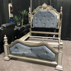 Queen Silver Bed Frame Brand New In Box 