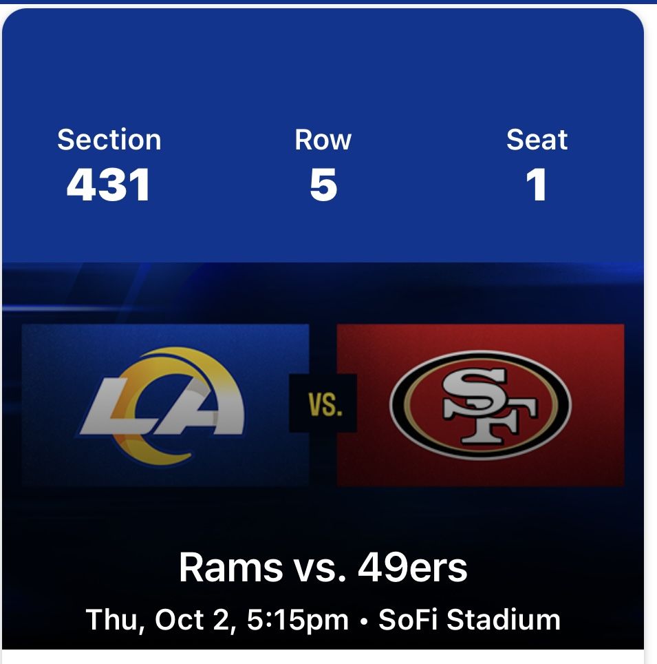 LA Rams Vs SF 49ers