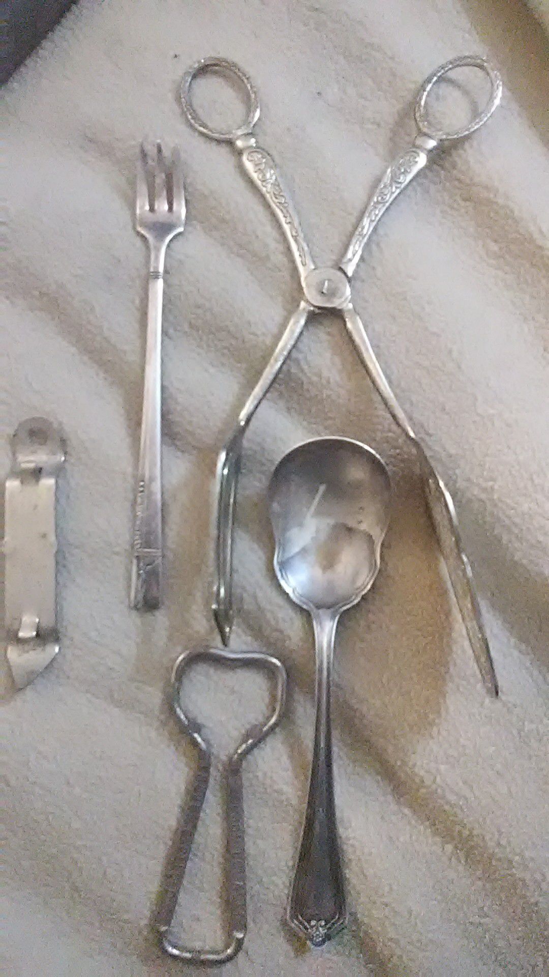 Old silver kitchen utensils